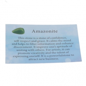 40% OFF - CRYSTAL INFO CARD - AMAZONITE