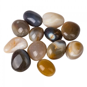 TUMBLE STONES - Agate Banded per 100gms