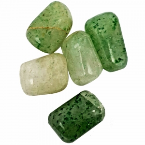 TUMBLE STONES - Emerald with Fuschite per 100gms