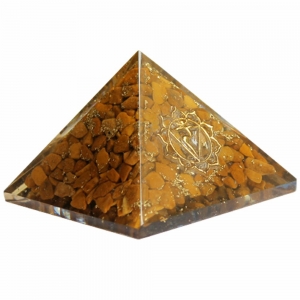 Orgone Pyramid - Solar Plexus Chakra Yellow Jasper 4cm