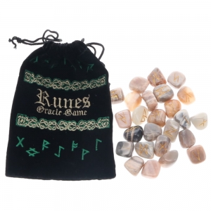 40% OFF - RUNE SET - Multi Moonstone with Gold Engraving