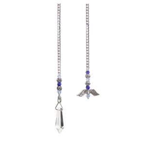 Glass Pendulum with wings on chain