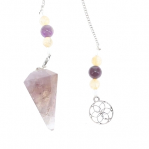 PENDULUM - Super 7 Faceted with Seed of Life