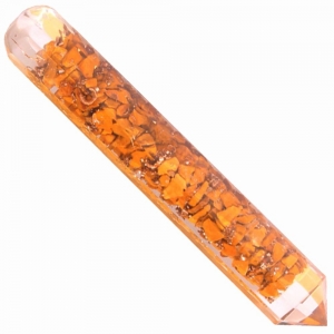 Massager - Yellow Agate Orgone 6 faceted 17cm
