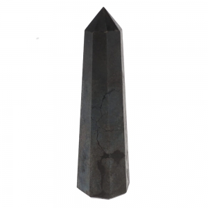 OBELISK - Pyrite with Black Magnetite 6 Sides 7-10cm