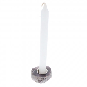 40% OFF - TAPER CANDLE HOLDER - Amethyst Top Polished 2cm x 5cm