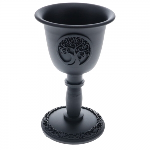 CANDLE HOLDER - Metal Chalice Tree of Life 6cm x 10cm
