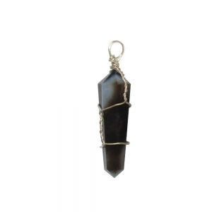 PENDANT - Wire Wrapped Black Onyx