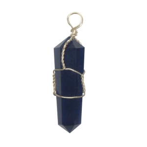 PENDANT - Wire Wrapped Blue Onyx