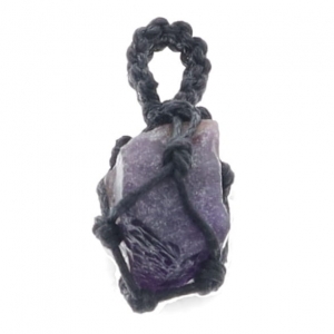 40% OFF - PENDANT - Amethyst in Thread Cage