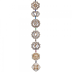 HANGING - Wooden Chakras with Chakra Beads 78cm