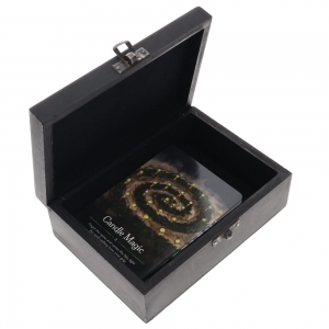 WOODEN BOX - Raven Pentacle Metal Top 12.7cm x 17.7cm