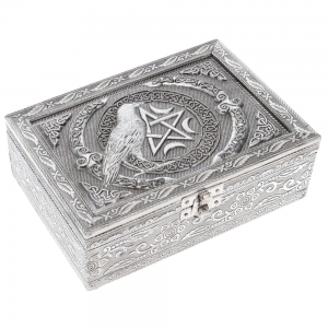 METAL BOX - Raven Pentacle Embossed 12.5cm x 17.5cm