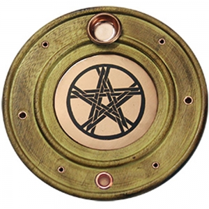 ROUND ASH CATCHER - Pentacle Copper Inlay
