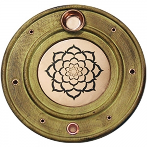 ROUND ASH CATCHER - Lotus Copper Inlay