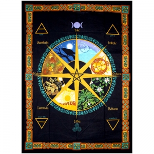 CLOSE OUT - TAPESTRY - Pagan Calender 147cm X 208cm