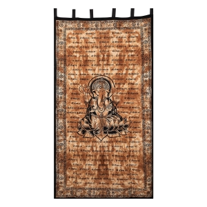 CURTAIN - Ganesh Tie Dye Brown 110cm x 223cm
