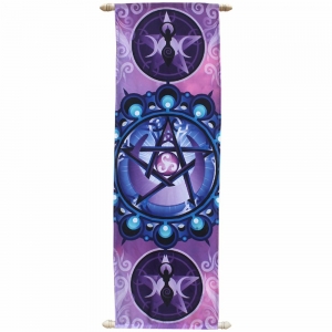 BANNER - Pentacle Print on French Crepe 36x90cm