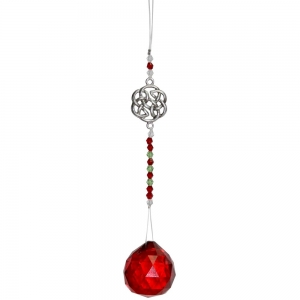 Celtic with Red Crystal Cut Glass Bead 62912