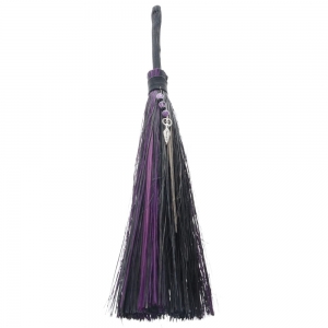 WICCA BROOM - Round with Amethyst & Goddess 45cm