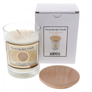 CLEARANCE - GEMSTONE CANDLE - Prosperity Citrine Soy 255gms
