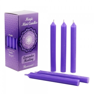 MAGIC MINI CANDLES - Healing Purple Lavender Scented 1.25cm x 12.7cm (20pk)