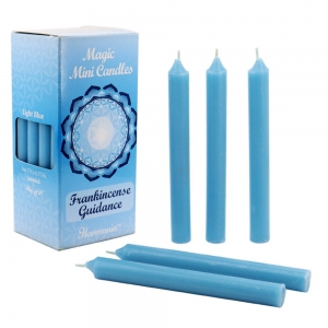 MAGIC MINI CANDLES - Guidance Light Blue Frankincense Scented 1.25cm x 12.7cm (2