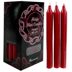 MAGIC MINI CANDLE UNSCENTED - RED (20PK)