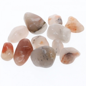 20% OFF - TUMBLE STONES - MOONSTONE RED A 15-45MM per 100gms