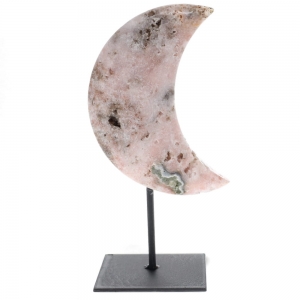 Pink Amethyst Crescent Stand 1181gms 23.5cm x 5cm