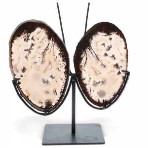 BUTTERFLY - Agate on Metal Stand 744gms 18.5cm x 20cm