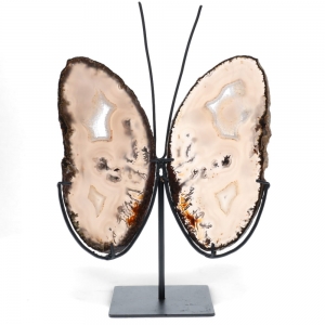 BUTTERFLY - Agate on Metal Stand 948gms 21cm x 23cm