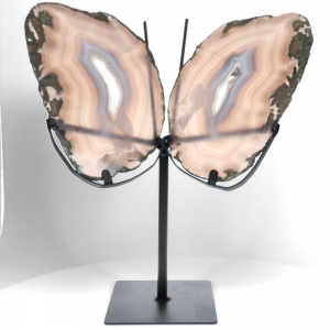30% OFF - BUTTERFLY - Agate on Metal Stand 3636gms 47cm x 46.5cm