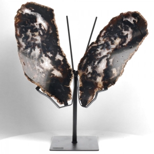 30% OFF - BUTTERFLY - Agate on Metal Stand 3.562kgs