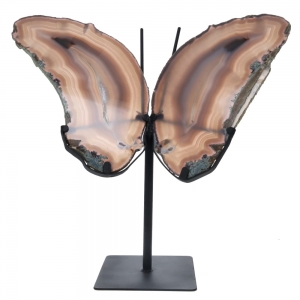 30% OFF - BUTTERFLY - Agate on Metal Stand 3.74kgs
