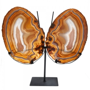 30% OFF - BUTTERFLY - Agate on Metal Stand 5.937kgs