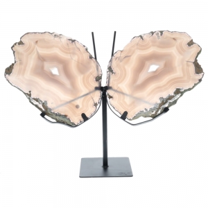 30% OFF - BUTTERFLY - Agate on Metal Stand 3.937kgs 42cm x 58cm