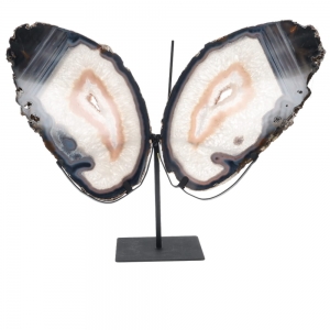 30% OFF - BUTTERFLY - Agate on Metal Stand 5.6kgs 45cm x 60cm