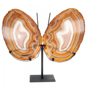30% OFF - BUTTERFLY - Agate on Metal Stand 5.6kgs 50cm x 59cm
