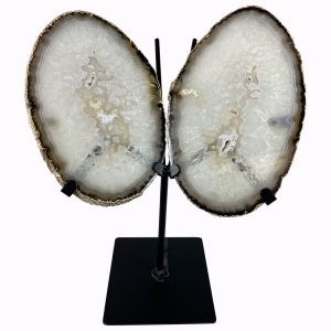 BUTTERFLY - AGATE POLISHED ON METAL STAND 30-36cm per 1Kg (Pick Up Only)