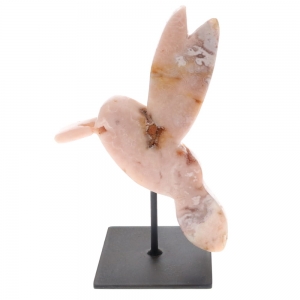 Pink Amethyst Humming Bird 945g 23cm x 15cm x 2.8cm
