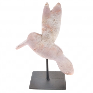 Pink Amethyst Humming Bird 860g 22cm x 17cm x 2.7cm