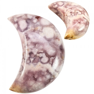MOON CRESCENT - AMETHYST PINK WITH DRUSE 8-10cm per 100gms