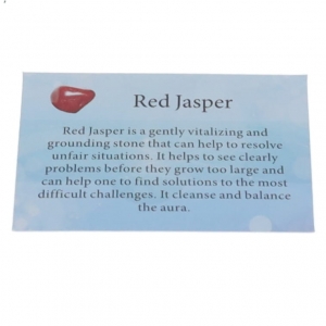 CRYSTAL INFO CARD - JASPER, RED