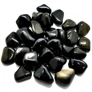 20% OFF - TUMBLE STONES - Obsidian Black per 100gms