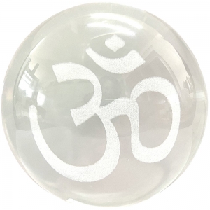 SPHERE - CLEAR GLASS WITH OM 5cm