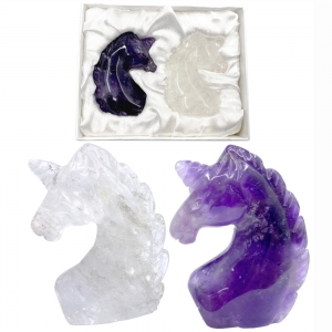 CARVING - UNICORN AMETHYST CRYSTAL (Pack of 2)