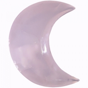 PLATE - CALCITE PINK CRESCENT MOON 10cm