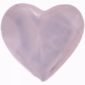 PLATE - CALCITE PINK HEART 10cm