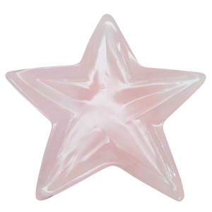 PLATE - CALCITE PINK STAR 10cm